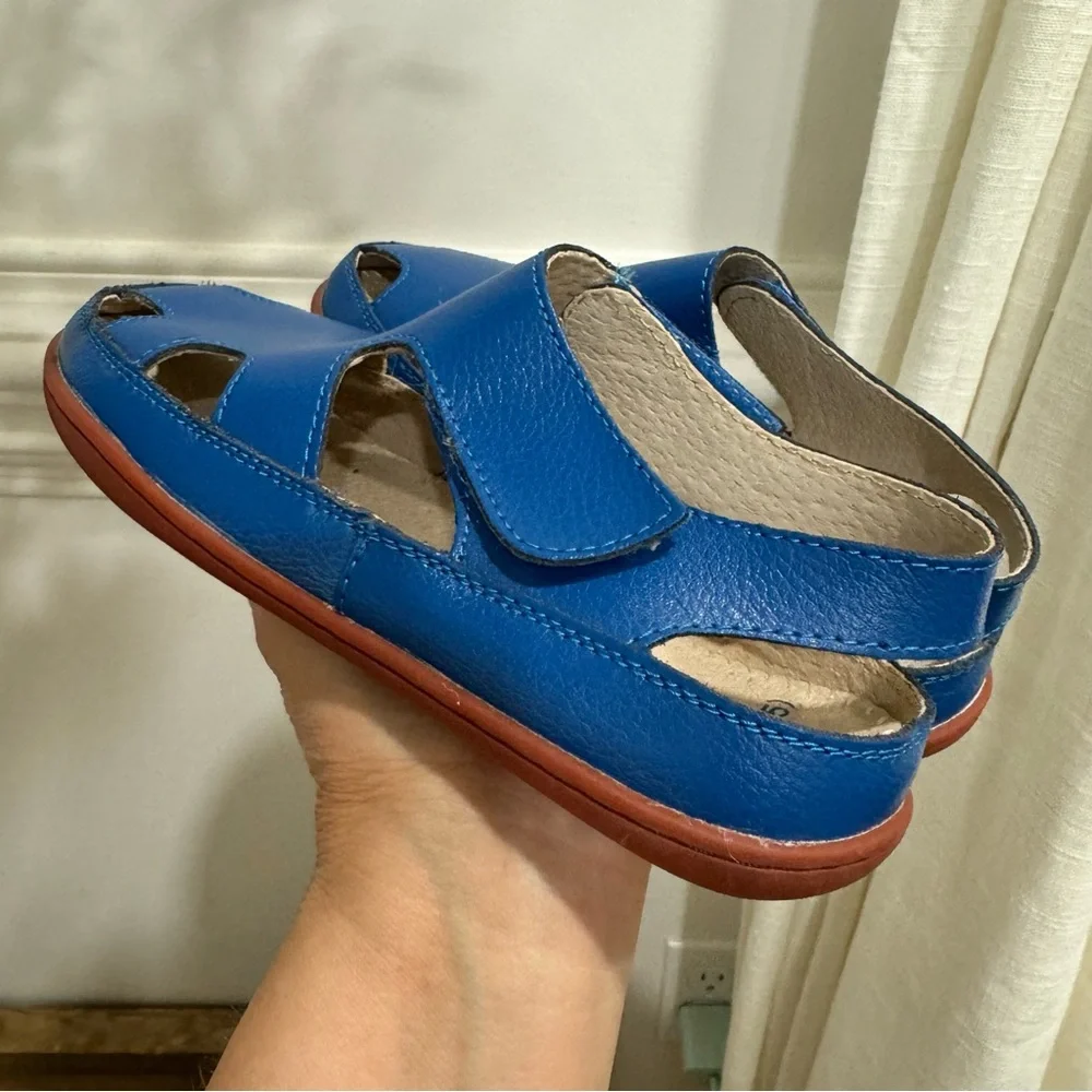 WICKY Boy's Girl's Leather Soft Closed Toe Outdoor Beach Summer Shoes Size 35